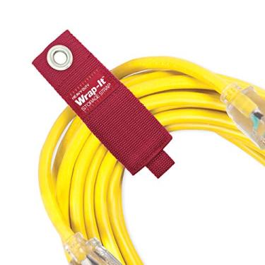Imagem de Heavy-Duty Wrap-It Storage Straps - Assorted 10-Pack (Cranberry Red) - Hook and Loop Storage Strap, Extension Cord Organizer, Hose, Cable Straps, Rope Organizer, Electrical, Hose, Garage Wall Hanger