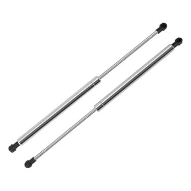 Imagem de Motoforti Suporte de elevação universal de aço inoxidável mola de gás de encaixe de extremidade de plástico 17 polegadas/430 mm 45.4 kg/445N/45 kg aço inoxidável tom prata 2 peças