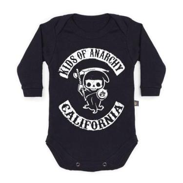 Imagem de Body Bebê Manga Longa Kids Of Anarchy Preto - Art Rock, gg