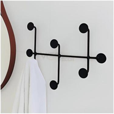 Imagem de Cabideiro Oito Pontos Ferro Estilo Industrial Decorativo - VGF DECOR