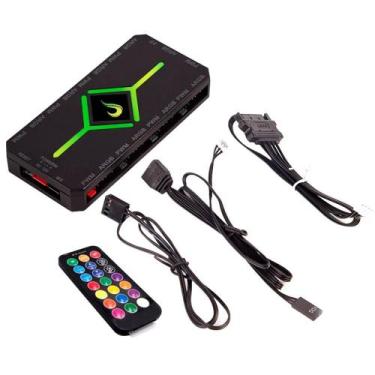 Imagem de Controladora Gamer Para Cooler Rise Mode PWM e ARGB Hub - RM-COPW-ARGB