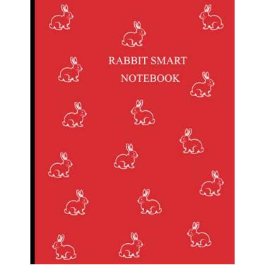 Imagem de Rabbit Smart Notebook: Square paper Notebook 8.5x11 inches -5 mm spacing- 80 Pages-birthday Gift:teachers & students |Interior Small Rabbit| Red color Cover, Notebooks,JOURNALs