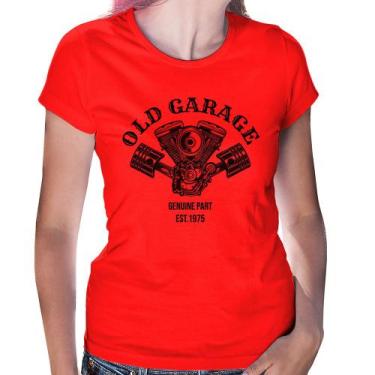 Imagem de Baby Look Old Garage Genuine Part Est.1975 - Foca na Moda, Vermelho, G