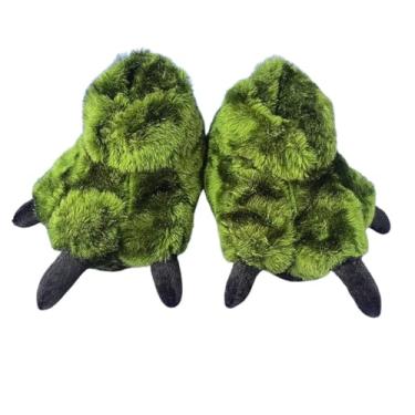 Imagem de Pantufa 3D Garra Monstro Pelúcia quentinha pata personagem (Marrom, BR, Adulto, Faixa Numérico, 34, 37)