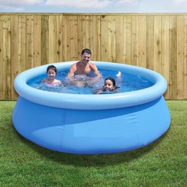 Imagem de Piscina Inflável Redonda Azul 1000 Litros Verão Diversão
