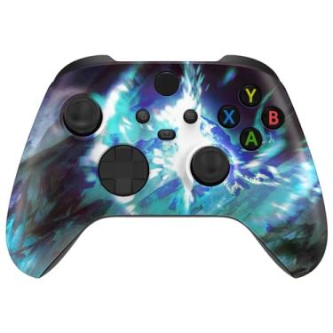 Imagem de eXtremeRate Capa de substituição para controle Xbox Series X & S - Liberte seu estilo - Acessórios personalizados Crystal Fantasy Capa frontal para controle Xbox Core sem fio [controle não incluído]