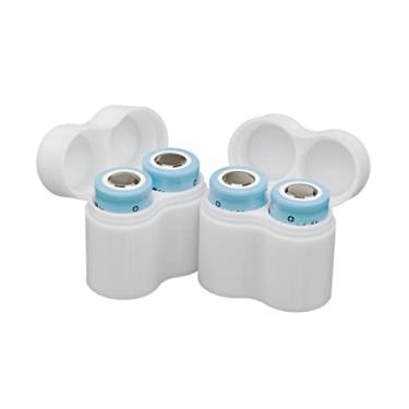 Imagem de Protect Your Power - Capa de bateria Slimline 18350, organizador compacto de TPU durável para viagens, lanternas e transporte diário – Pacote com 2 (comporta 2 baterias 18350)