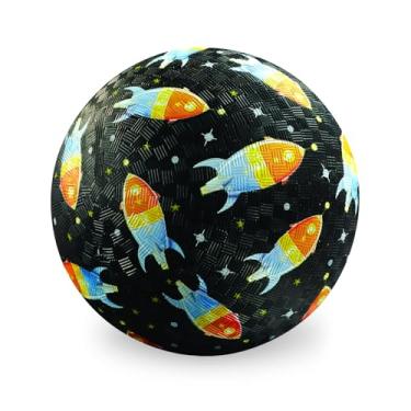 Imagem de Crocodile Creek Playground Ball - Durable Rubber Ball for Kids Ages 3 and Up - Bouncy Inflatable Ball for Kickball, Indoor Games, and Outdoor Sports - PVC-Free - Rockets in Space - 7-inch Diameter