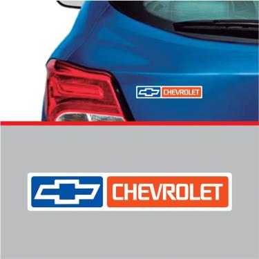 Imagem de Adesivo Traseira Chevrolet Classico Brilho Sem Resina Vermelho