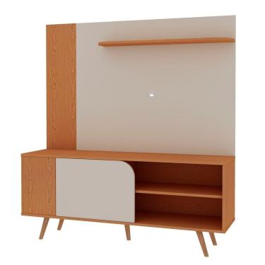 Imagem de Rack Com Painel Para Tv Até 65 Polegadas Porta De Correr Cinamomo /off White