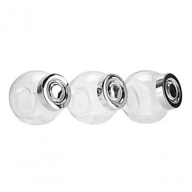 Imagem de Jogo 3 Pote De Vidro Com Tampa Tempero Condimento