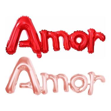 Imagem de Balão Metalizado Amor - 16 Polegadas Cor Vermelho