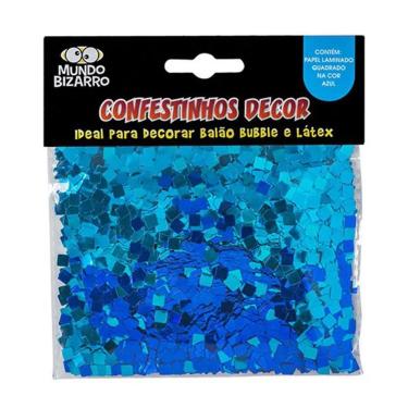 Imagem de Confete Metalizado Para Balão Quadrado Azul - 25g