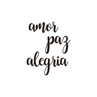 Imagem de Adesivo Para Balão Amor Paz Alegria