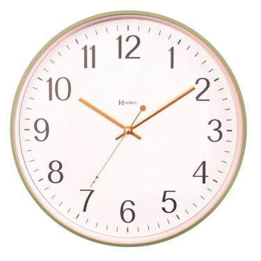 Imagem de Relógio Parede Herweg Vidro 34,6cm Silencioso Verde 6868 Verde Claro - Verde Claro