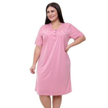 Imagem de Camisola Manga Curta Rosa Gislal 14109 Poliviscose, 54, Rosa