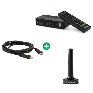 Imagem de Kit Conversor Digital CD730 com Antena de TV AI2025 e Cabo HDMI 2,5m -