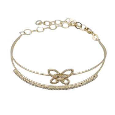 Imagem de Bracelete borboleta cravejado semijoia 80056 - SHEKINAH JOIAS