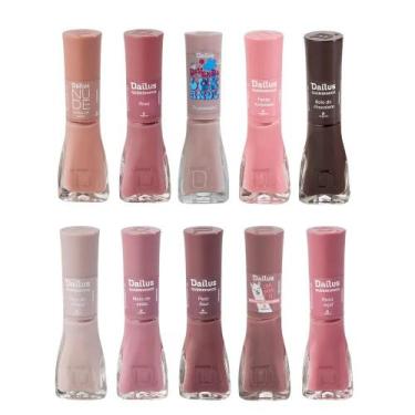 Imagem de Dailus Kit 10 Esmaltes Nude Queridinhos Aleatórios 8ml Cremoso