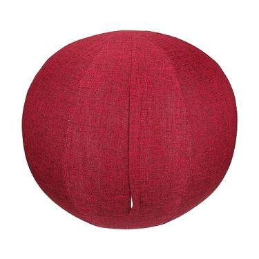 Imagem de Pegciuho Capa para Bola de Ioga de Pilates, Capa para Bola de Equilíbrio com Alça Leve E Capa para Bola de Exercício Antiarranhões, Vermelho 55cm
