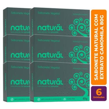 Imagem de Kit c/ 6 Sabonete Vegano Natural com extrato Camomila 80g - Orgânico N