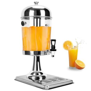 Imagem de Prata, 8L Suqueira de Aço Inoxidável com Torneira, Suqueira, Suqueira com Torneira, Distribuidor de Suco com Separador de Gelo, Suqueira Simples, 26 * 37 * 56 cm