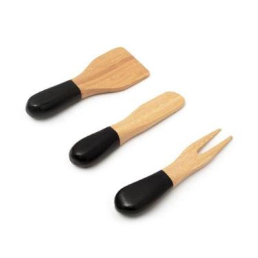 Imagem de Conjunto 3 Utensílios De Bambu Oikos Para Antepasto E Queijos Preto