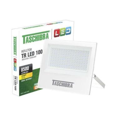 Imagem de Refletor Taschibra Led Tr Slim 100W Luz Branco Quente 3000K Branco Biv