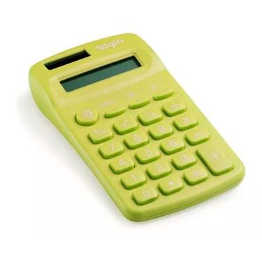 Imagem de Calculadora Bolso Verde 8 Dig. Solar Cb1485v Elgin