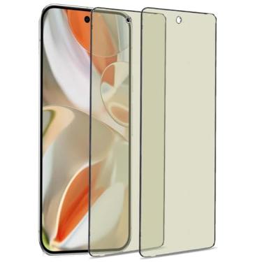 Imagem de Pacote com 2 protetores de tela de vidro temperado antiluz azul compatível com Google Pixel 10 Pro XL/Pixel 9 Pro XL. Película de proteção para os olhos, sem bolhas, HD, 9H, película protetora de tela