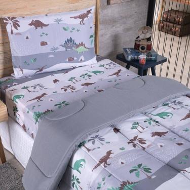 Imagem de Coberdrom Edredom Solteiro Alegria Dinossauro - 100% Poliéster