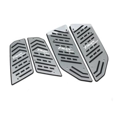 Imagem de Anti-derrapante Pedais dianteiros e traseiros para apoio de pés, para tmax530 dx sx tmax560 tech max 2017-2023 cnc, pedaleira para pés(Gray TMAX530)