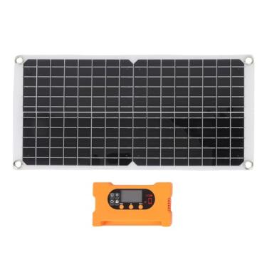 Imagem de TOPINCN Painel Solar de 17 W, Controlador de Carga Solar Carregador de Painel de Carregamento Rápido para Barco Motocicleta Casa Luzes Externas Geradores de Câmera Externa RV