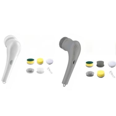 Imagem de Escova De Limpeza Ajustável Janela Banheiro e Cozinha Ferramenta 5 em 1 Recarregável