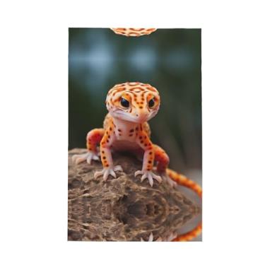 Imagem de XLLingL Toalhas de cozinha com estampa de lagartixa de leopardo de areia, panos de prato de microfibra, para decoração e limpeza de cozinha - 1 peça