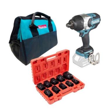 Imagem de Chave Impacto 3/4 Makita 18v 1050 N.m Dtw1001z sem bateria + 1 Kit de 