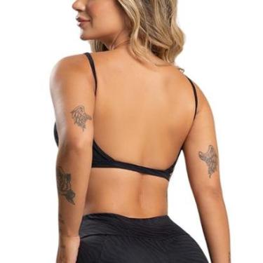 Imagem de Top Costas Nua Treino Beach Tennis Poliamida Summer Pro - 3 Cores - com Bojo-Feminino