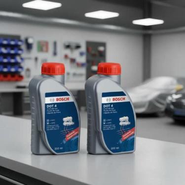 Imagem de Kit 2 Fluído Freio Reservatório Bosch Dot 4 500ml Original - Congratul
