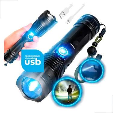 Imagem de Lanterna Led Tática Militar T9 Potente C/zoom Recarregável C - Congrat