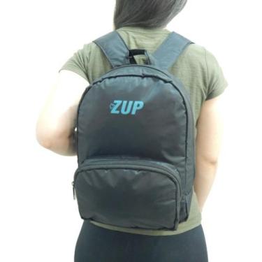 Imagem de Mochila Feminina de Nylon Emborrachado Impermeável Zup, Preto