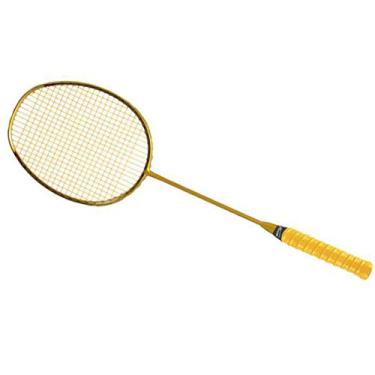 Imagem de HiXB Raquete de Badminton Material de fibra de carbono Esportes ao ar livre e Fitness Pacote inclui 3 Badminton/Bolsa portátil adequada para adultos, ouro