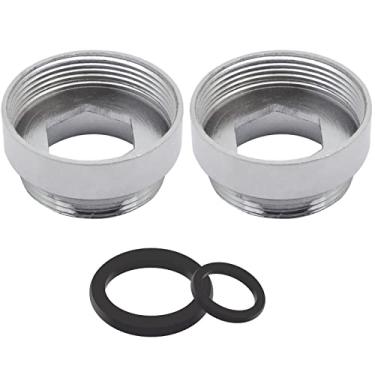 Imagem de Adaptador de torneira Senrise, 2 peças, conector de aerador, conector de metal sólido para purificador de água, 24mm female to 22mm male, Silver