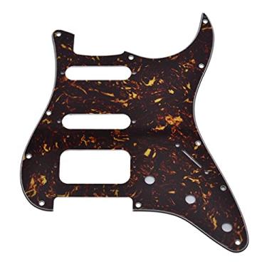 Imagem de Dopro Suporte de captador Humbucking com 2 parafusos para guitarra Strat HSS com 11 furos para guitarras American Fender Stratocaster Dark Tortoise