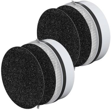 Imagem de Conjunto de substituição de filtro HEPA verdadeiro HP125 compatível com purificador de ar digital Hunter HP125 AirX HEPA, número de peça H-HF125-VP H-HF125, 2 filtros HEPA + 4 filtros de carvão