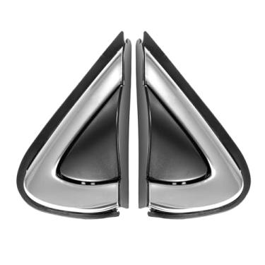 Imagem de A ABSOPRO Espelho de porta dianteira esquerda direita canto para-lama capa triângulo guarnição painel de triângulo retrovisor para Honda CRV 2017-2019 plástico preto 1 par