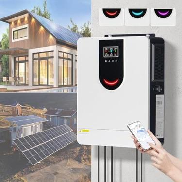Imagem de Inversor Híbrido Solar 1kw-10.2kw (Controle De Aplicativo Inteligente), 12-48v a 220v E Controlador Mppt 40-160a Integrado, Funciona Com Vários Tipos De Baterias, Para Casas/Rvs,DC12V-2.0KW