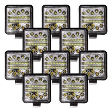 Imagem de 10 Faroletes Milha Em Led Padrão 102w Bivolt Carro Caminhão - BRIWAX