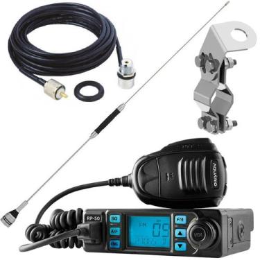 Imagem de Rádio Px 80 Canais Homologado Anatel Antena Bobina Central 67cm Cabo C