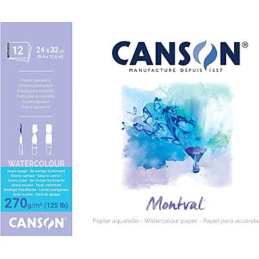 Imagem de Bloco Textura Rugosa A4+ 270g/m², Canson, 60807324, Montval, 12 Folhas