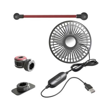 Imagem de JicSuXi Ventiladores de Carro 360 Rotação Ventilador de Circulação de Ar 3 Velocidades Strong Air Auto Air Cooler USB Ventilador de Resfriamento de Carro para